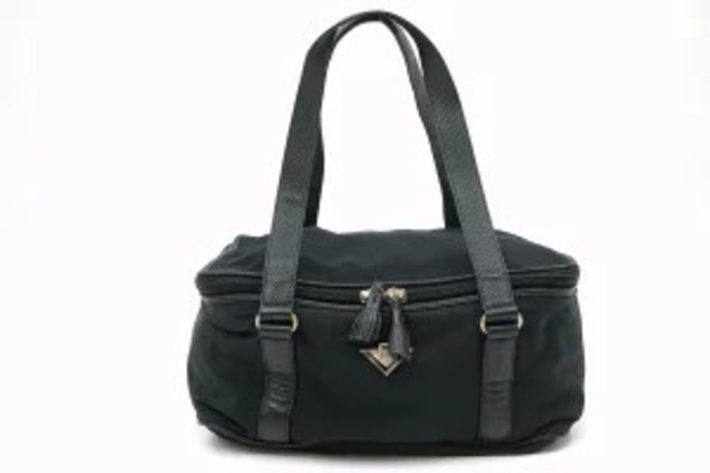 Bottega Veneta Triangle Vanity 2Way Bag Leather Black